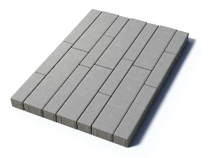 Тротуарная плитка Табула, 80 мм, белый