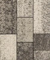 Тротуарная плитка Трио, 60 мм, гранит, Антрацит