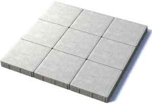 Тротуарная плитка Квадрат 300х300х60 мм, белый