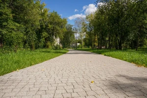 Тротуарная плитка Антик Б.3.А.6 гранит белый