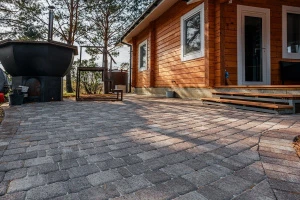 Тротуарная плитка Классико, цвет - гранит н/м листопад хаски