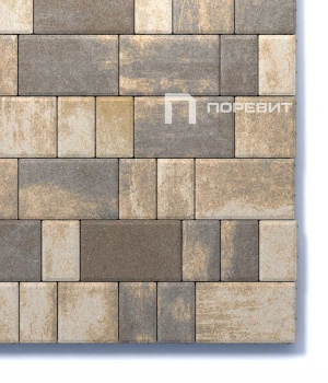 Купите тротуарную плитку Б.1.Фсм.6 - Доломит (бело-бежево-темнокоричневый)