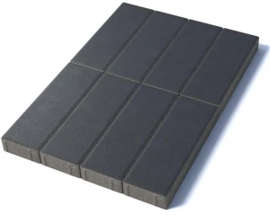 Тротуарная плитка Паркет 600х200х80 мм, черный
