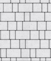 Тротуарная плитка Старый город, 40 мм, мрамор, белый