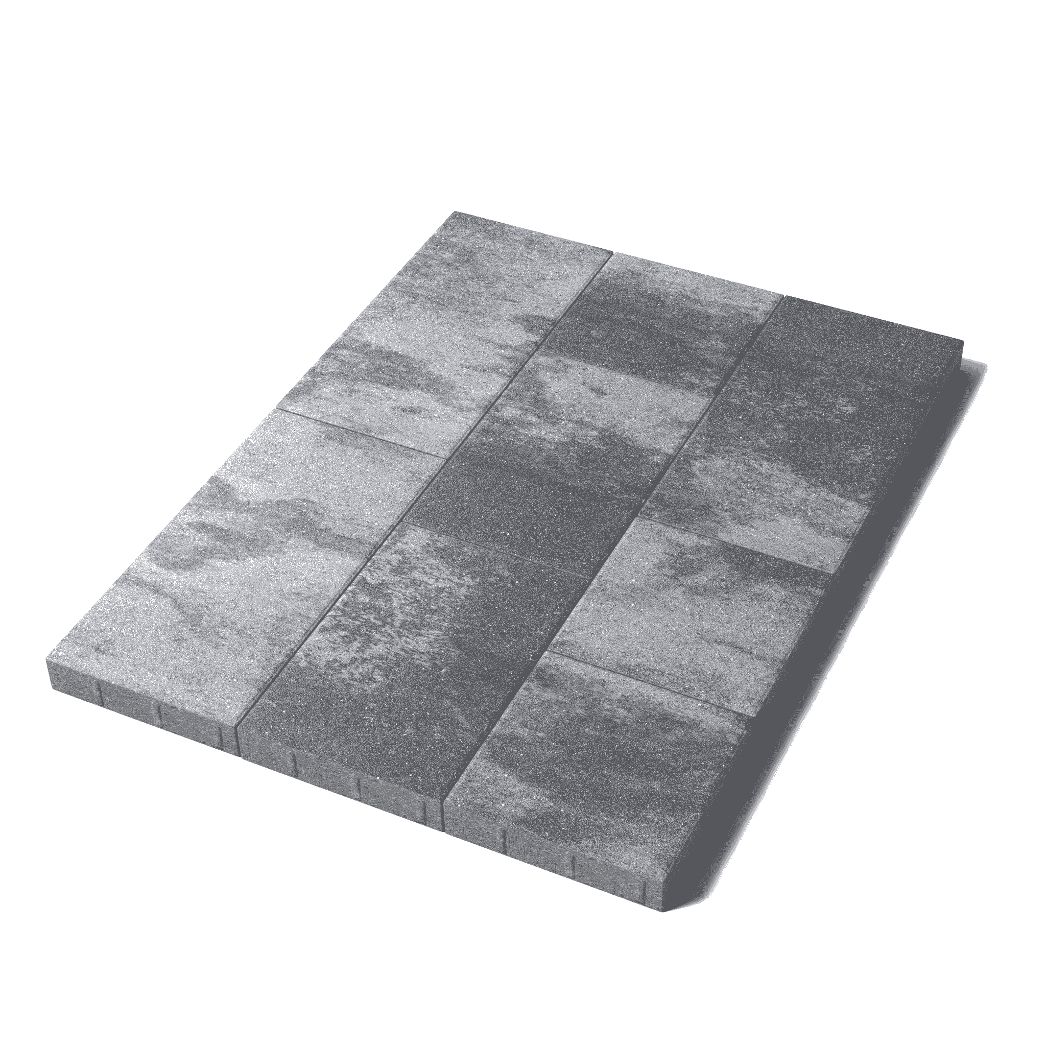 Тротуарная плитка Трио, 60 мм, Антрацит