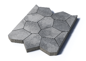 Тротуарная плитка Туртур, 80 мм, Антрацит