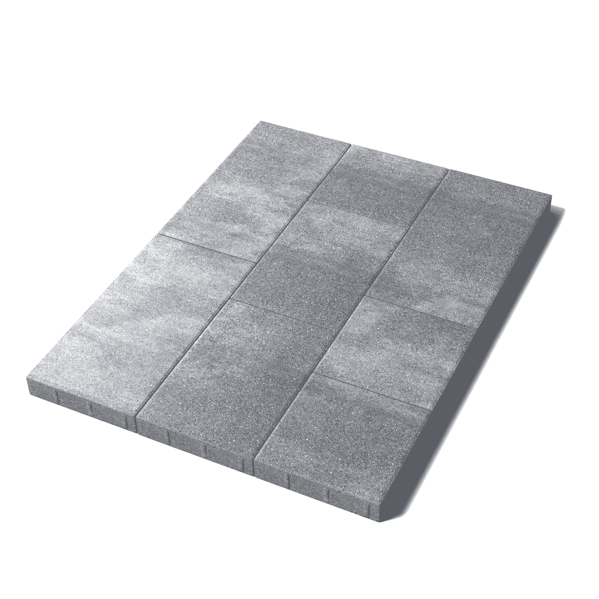 Тротуарная плитка Трио, 60 мм, Шунгит