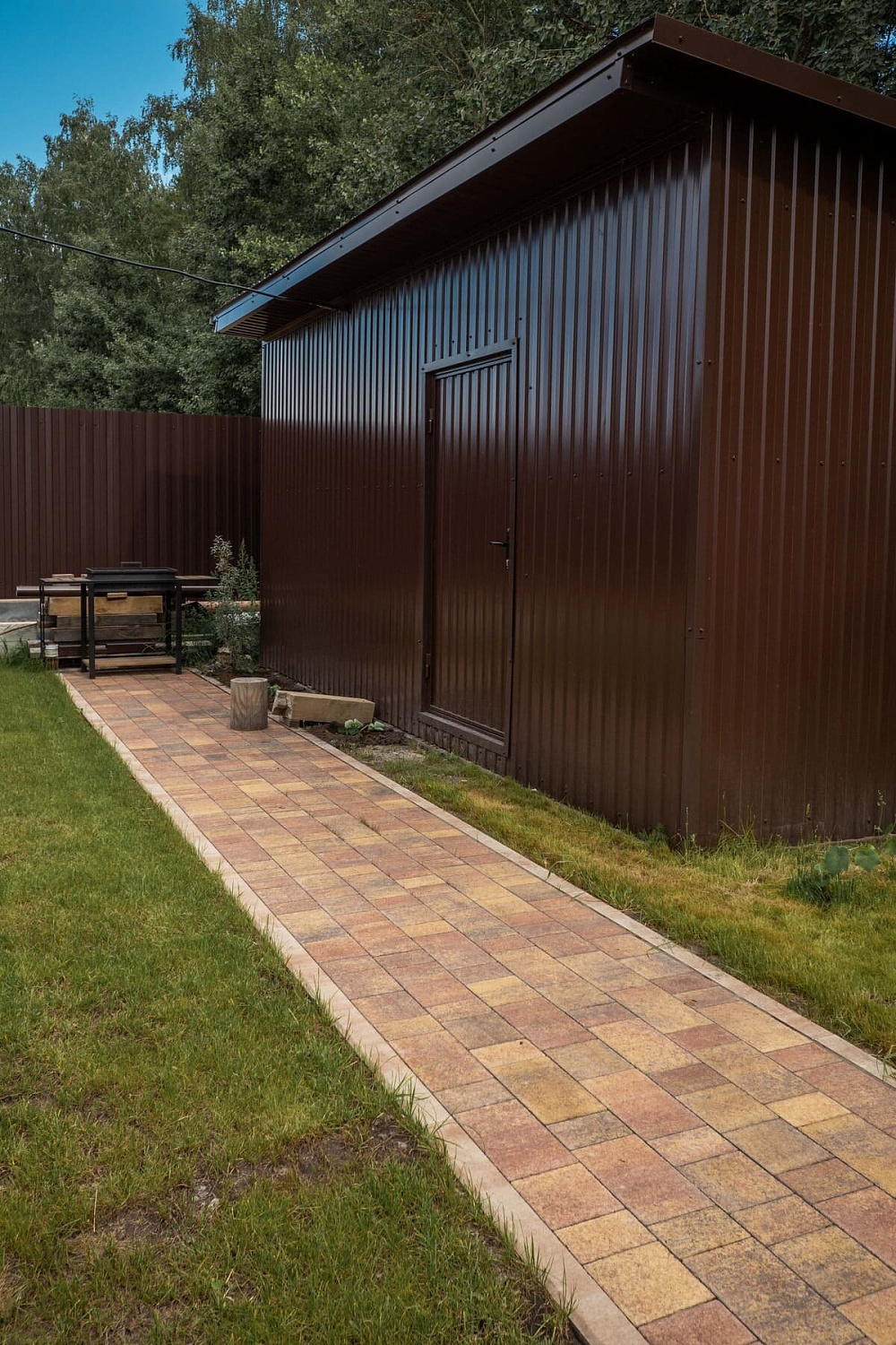 Брусчатка Старый город Осень в частном доме