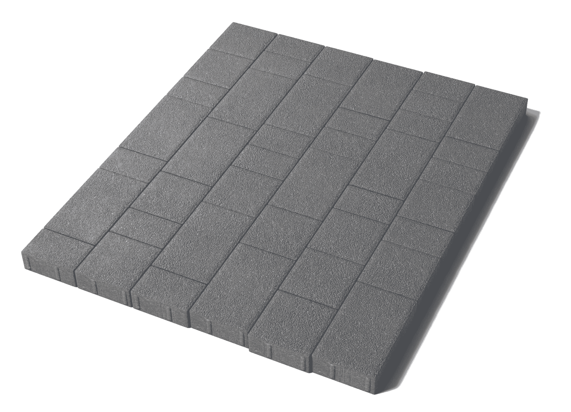 Тротуарная плитка Старый город, 60 мм, гранит, серый