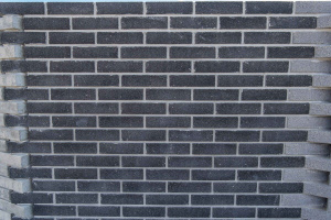 Облицовочный угловой вибропрессованый кирпич, полный прокрас, мрамор черный