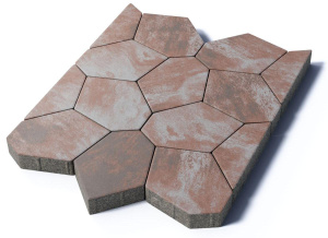 Тротуарная плитка Туртур, 80 мм, Клен