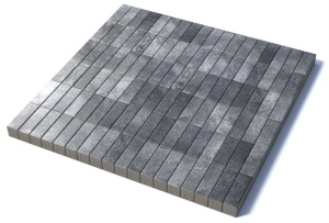 Тротуарная плитка Паркет 180х60х60 мм, Антрацит