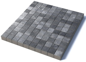 Тротуарная плитка Квадрат 100х100х60 мм, Антрацит