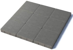 Тротуарная плитка Квадрат 300х300х60 мм, серый